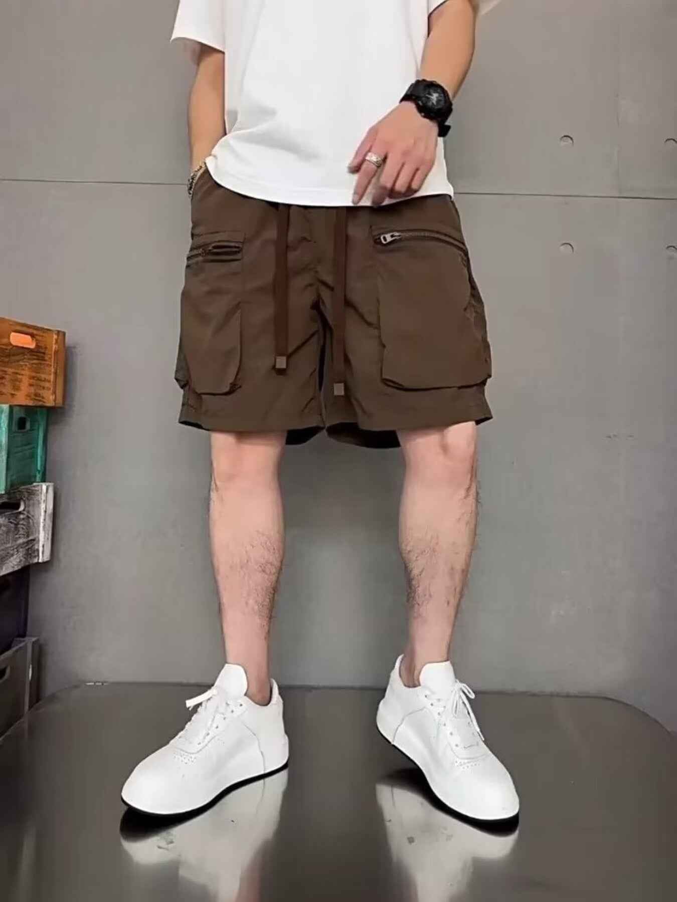 Men's Plus Size Multi - Pocket Relaxed Fit Cargo Shorts - ELC Fashion
