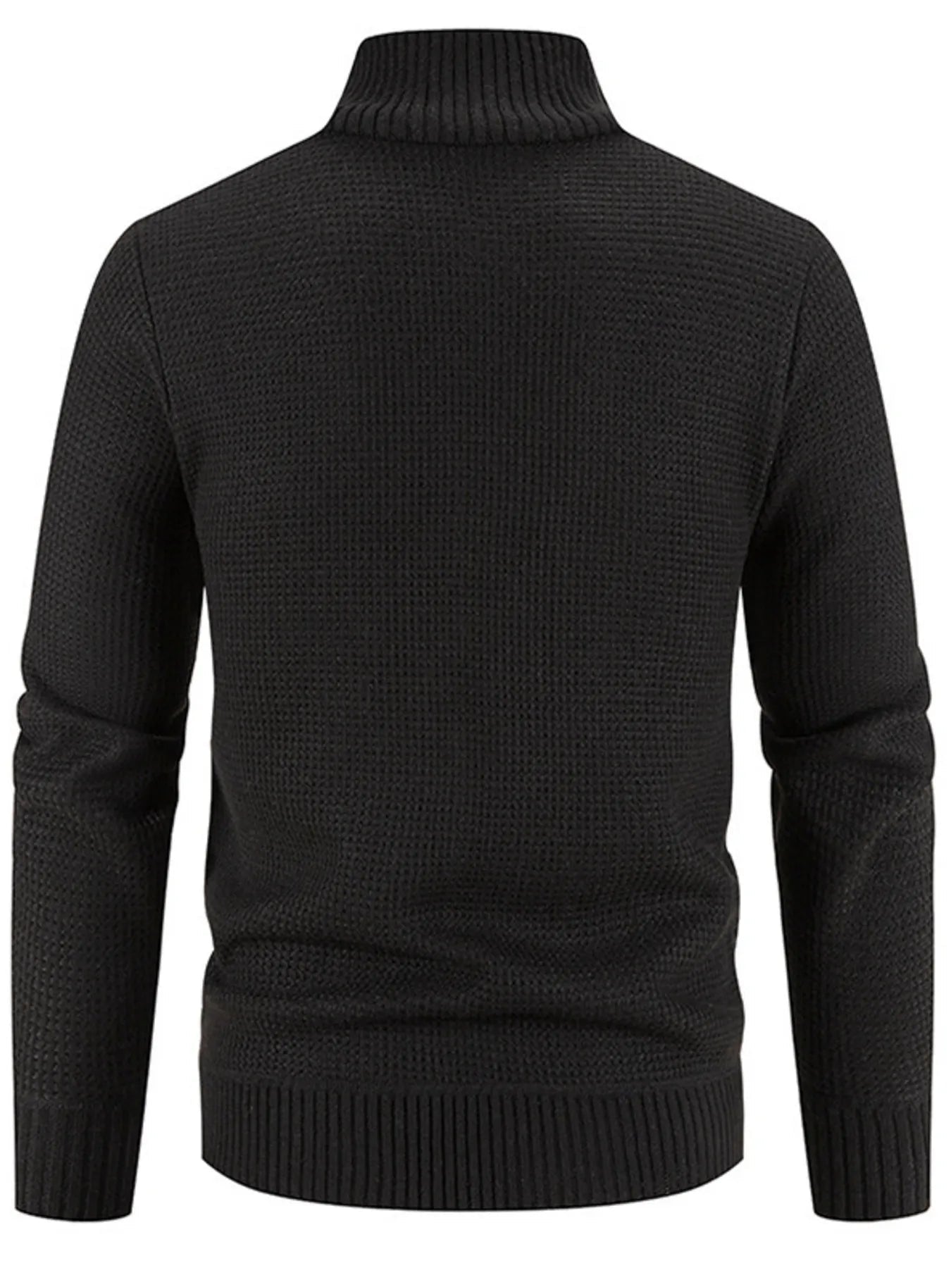 Men's Plus Size Quilted Knit Bomber Jacket with Stand Collar - ELC Fashion