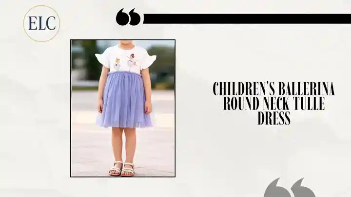 Children's Ballerina Round Neck Tulle Dress by@Outfy