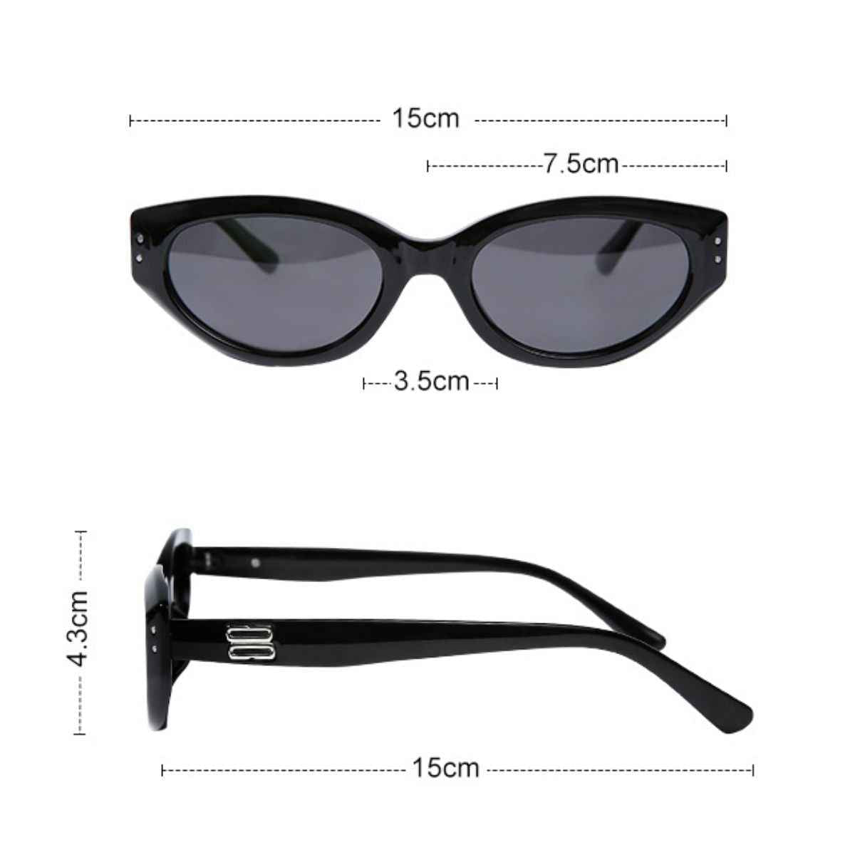 Retro Oval Frame Sunglasses - ELC Fashion