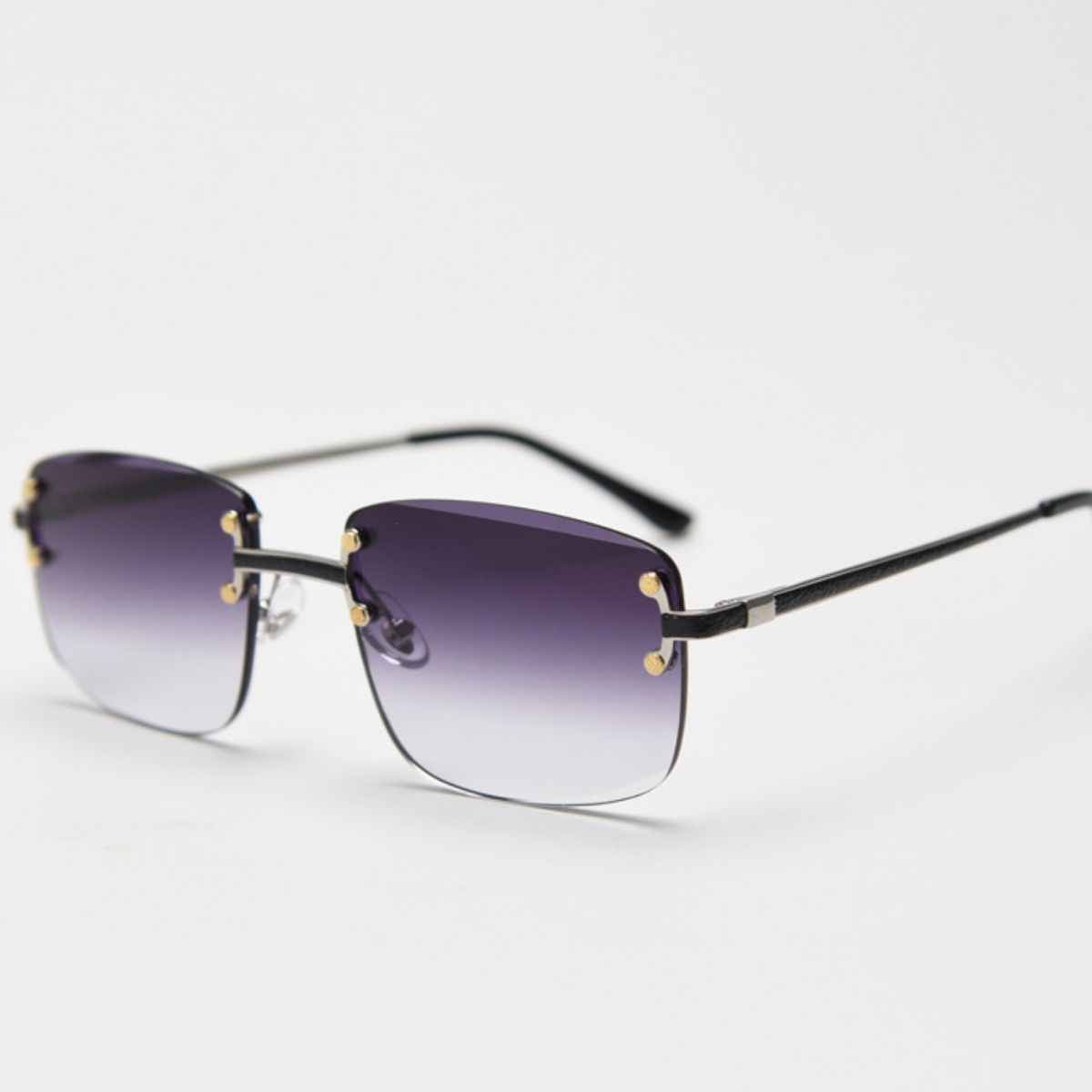 Rimless Gradient Tinted Sunglasses - ELC Fashion