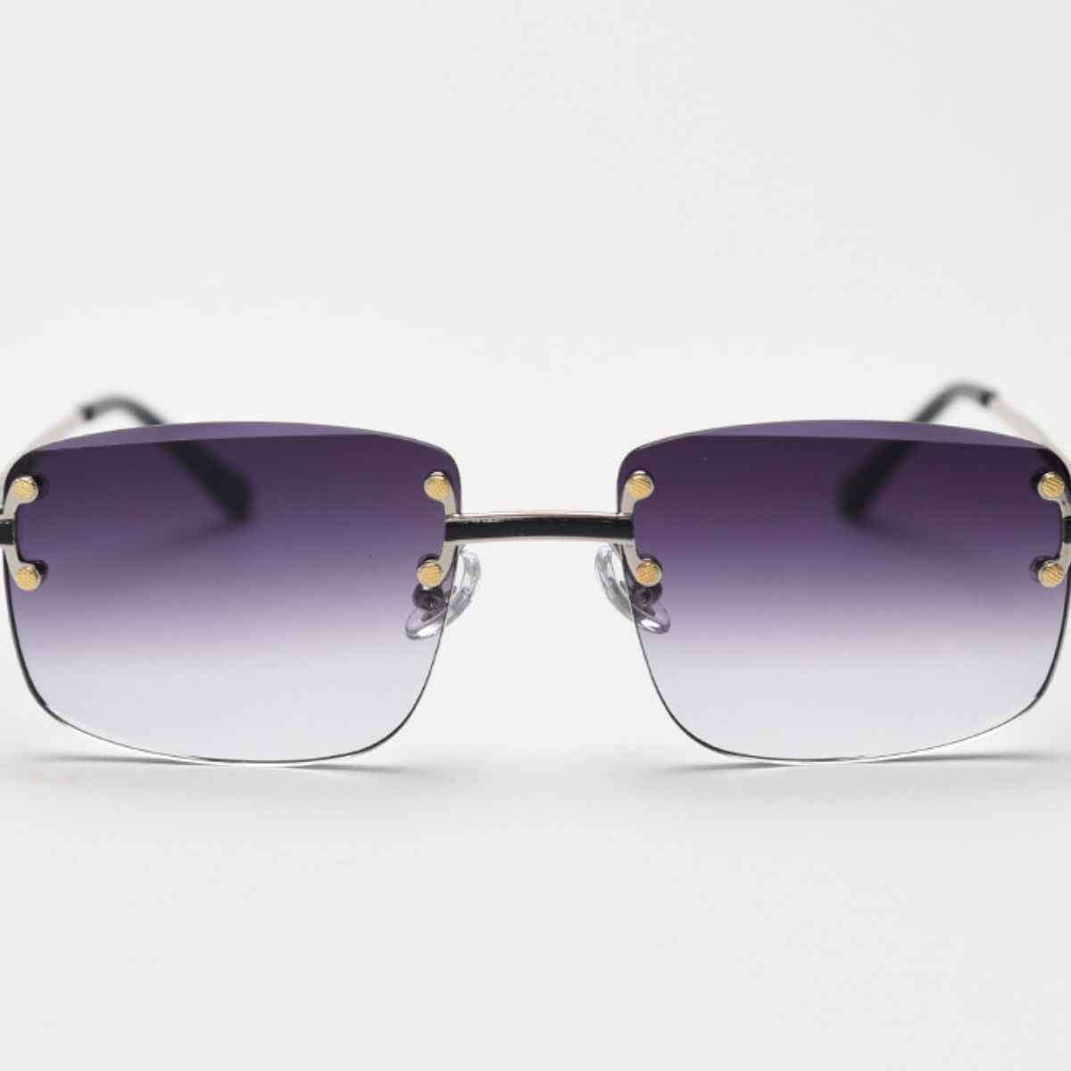 Rimless Gradient Tinted Sunglasses - ELC Fashion