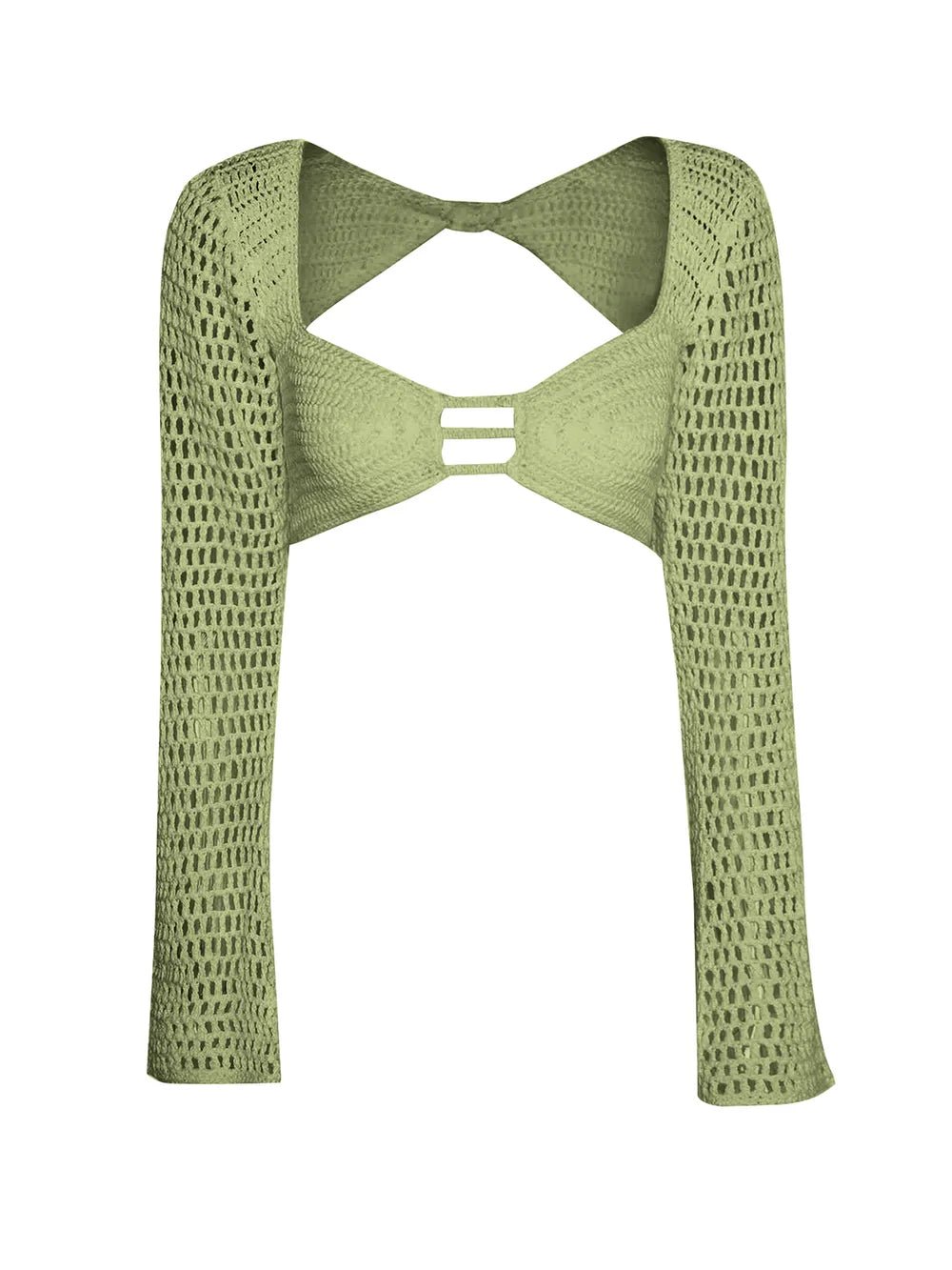 Tied Long Sleeve Top and Skirt Cover Up Set - ELC Fashion