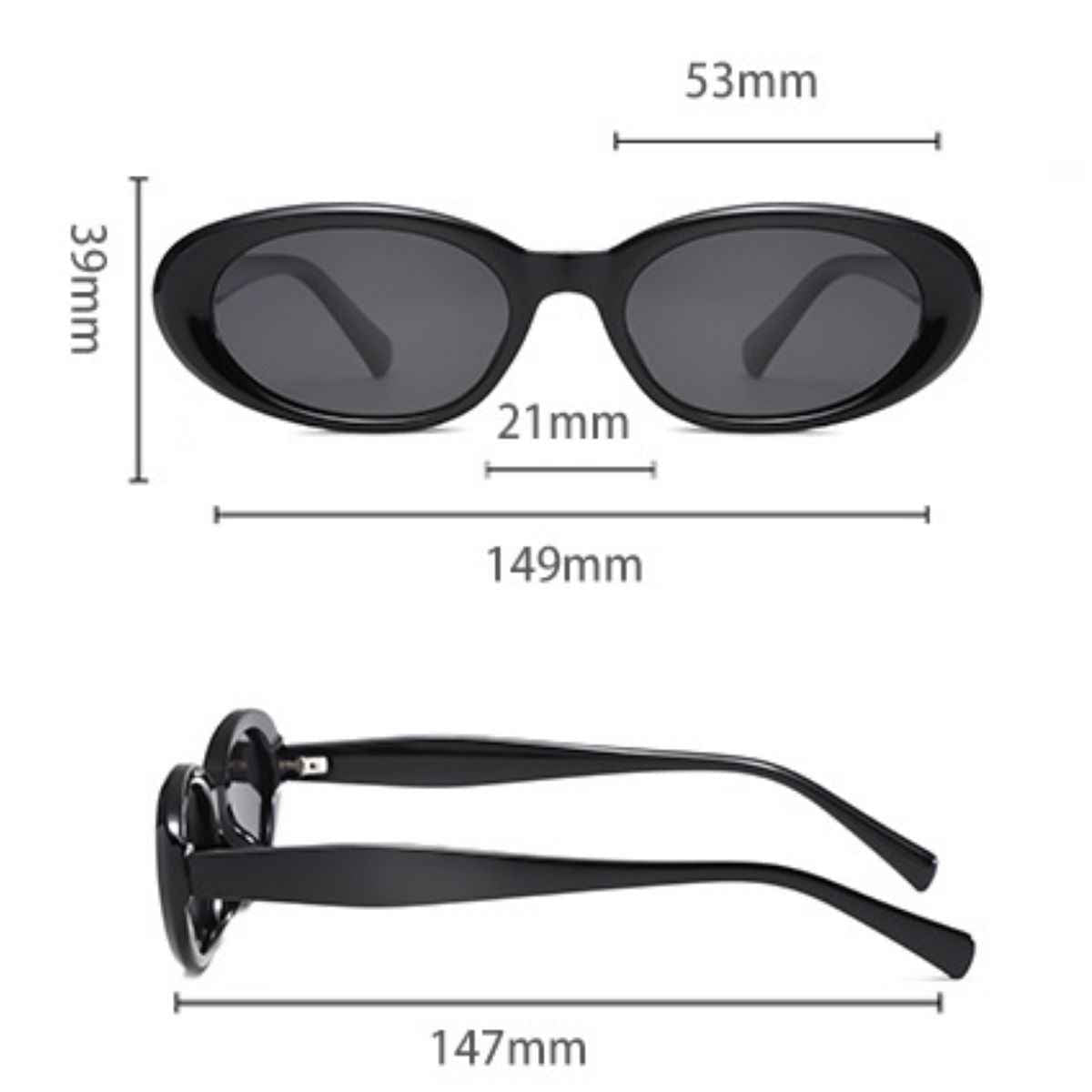 UV Protection Oval Sunglasses - ELC Fashion