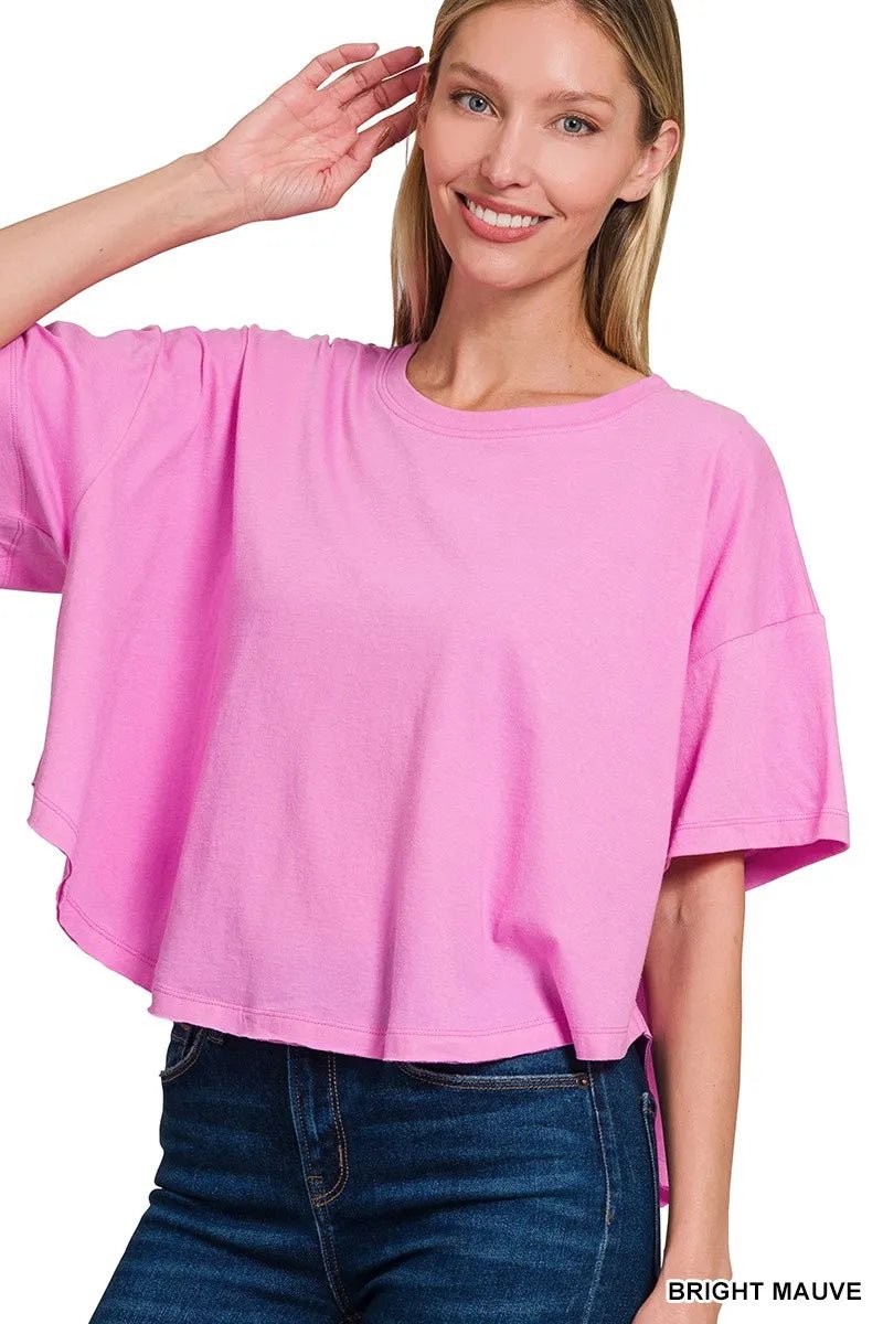 Zenana Cotton Round Neck Short Sleeve T-Shirt - ELC Fashion